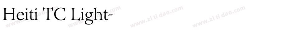 Heiti TC Light字体转换